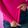Veron pulóver pink – Hosszú ujjú női kötött pulóver – Innova Fashion – 3. kép